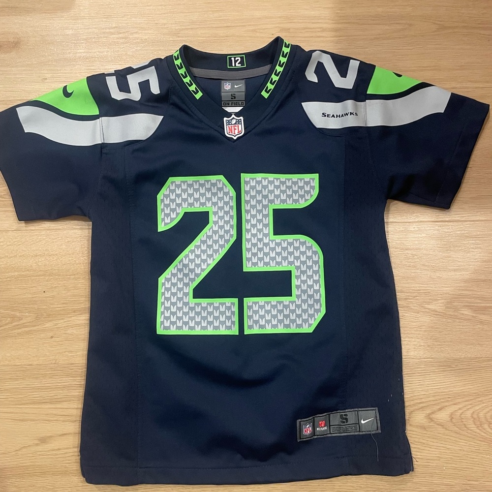 Nike NFL On Field Seattle Seahawks Richard Sherman 25 Jersey Youth Small 8